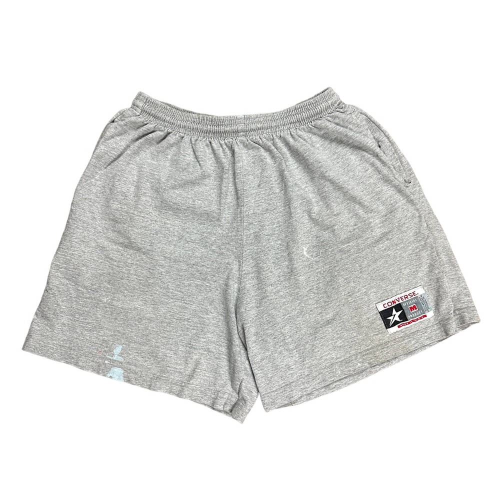 Vintage 90s Converse Grey Summer Small Patch Sweat Shorts Size M